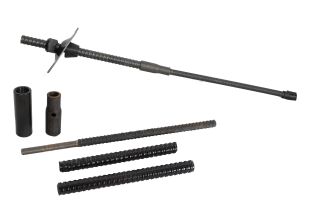 Combination hollow anchor bolt ready for installation